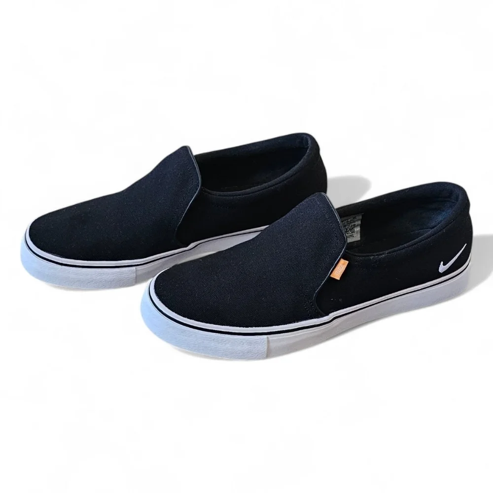Nike Check Solarsoft Slip-On Sneakers – Black Canvas – Women's Size 8.5